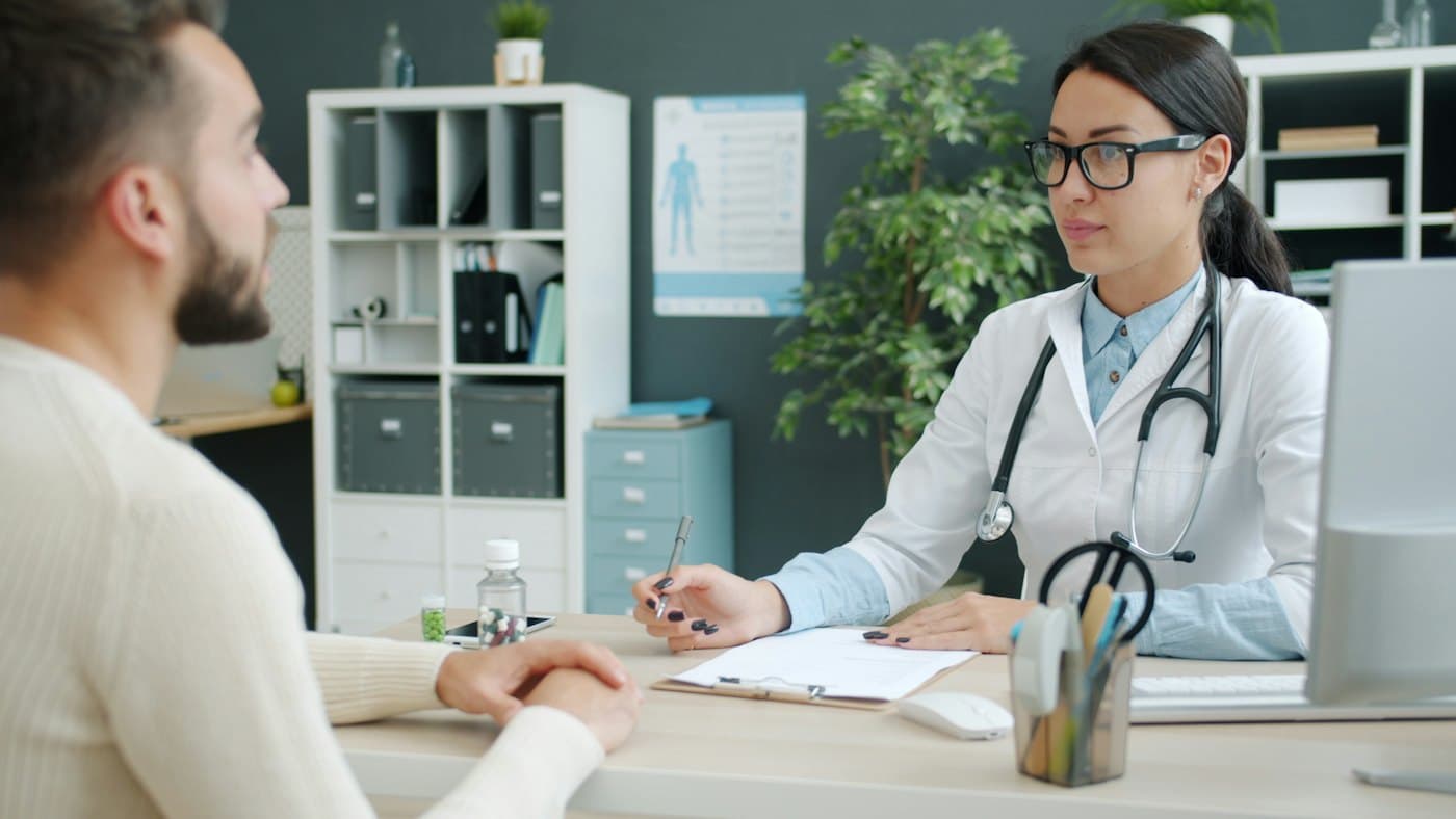 A provider and patient reviewing a plan together